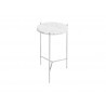 Bellini Modern Living Bolt Marble Top Side Table - White - Bellini Modern Living Bolt Marble Top Side Table - White
