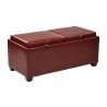 Bedford Storage Ottoman - Crimson - Bedford Storage Ottoman - Crimson