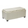 Bedford Storage Ottoman - Cream - Bedford Storage Ottoman - Cream