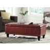 Caldwell Storage Ottoman - Crimson - Caldwell Storage Ottoman - Crimson