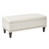 Caldwell Storage Ottoman - Cream - Caldwell Storage Ottoman - Cream