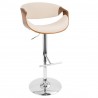 LumiSource Curvo Barstool - Cream - Perspective - LumiSource Curvo Barstool - Cream - Perspective