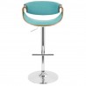 LumiSource Curvo Barstool - Teal - Front - LumiSource Curvo Barstool - Teal - Front