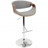 LumiSource Curvo Barstool - Grey - Perspective - LumiSource Curvo Barstool - Grey - Perspective