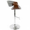 LumiSource Curvo Barstool - Grey - Side - LumiSource Curvo Barstool - Grey - Side
