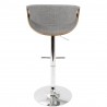 LumiSource Curvo Barstool - Grey - Rear - LumiSource Curvo Barstool - Grey - Rear