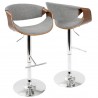 LumiSource Curvo Barstool - Grey  - LumiSource Curvo Barstool - Grey 