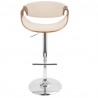 LumiSource Curvo Barstool - Cream - Front - LumiSource Curvo Barstool - Cream - Front