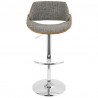 LumiSource Fabrizzi Barstool - GREY - Front - LumiSource Fabrizzi Barstool - GREY - Front