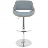 LumiSource Fabrizzi Barstool - BLUE - Front - LumiSource Fabrizzi Barstool - BLUE - Front