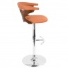 LumiSource Gardenia Barstool - ORANGE - Side - LumiSource Gardenia Barstool - ORANGE - Side