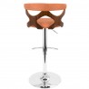 LumiSource Gardenia Barstool - ORANGE - Rear - LumiSource Gardenia Barstool - ORANGE - Rear