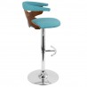 LumiSource Gardenia Barstool - TEAL - Side - LumiSource Gardenia Barstool - TEAL - Side