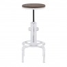 LumiSource Hydra Barstool - WHITE - Rear - LumiSource Hydra Barstool - WHITE - Rear