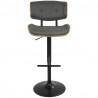 LumiSource Lombardi Barstool - GREY - Front - LumiSource Lombardi Barstool - GREY - Front