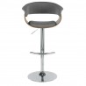  LumiSource Vintage Mod Barstool - LIGHT GREY - Front -  LumiSource Vintage Mod Barstool - LIGHT GREY - Front