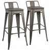 LumiSource Oregon Low Back Barstool - Set of 2 - ANTIQUE; ESPRESSO - LumiSource Oregon Low Back Barstool - Set of 2 - ANTIQUE; ESPRESSO