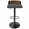LumiSource Maya Barstool - CHARCOAL - Front - LumiSource Maya Barstool - CHARCOAL - Front
