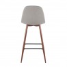 LumiSource Pebble Barstool - Set of 2 - LIGHT GREY - Rear - LumiSource Pebble Barstool - Set of 2 - LIGHT GREY - Rear