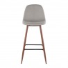 LumiSource Pebble Barstool - Set of 2 - LIGHT GREY - Front - LumiSource Pebble Barstool - Set of 2 - LIGHT GREY - Front