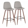 LumiSource Pebble Barstool - Set of 2 - LIGHT GREY - LumiSource Pebble Barstool - Set of 2 - LIGHT GREY