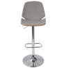 LumiSource Serena Barstool - GREY - Front - LumiSource Serena Barstool - GREY - Front