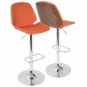 LumiSource Serena Barstool - ORANGE - LumiSource Serena Barstool - ORANGE