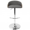 LumiSource Shiraz Barstool - GREY - Front - LumiSource Shiraz Barstool - GREY - Front
