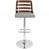 LumiSource Trevi Barstool - GREY - Front - LumiSource Trevi Barstool - GREY - Front