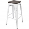 LumiSource Oregon Barstool - Set of 2 - WHITE - Perspective - LumiSource Oregon Barstool - Set of 2 - WHITE - Perspective