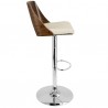 LumiSource Valencia Barstool - CREAM - Side - LumiSource Valencia Barstool - CREAM - Side