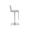 Whiteline Modern Living Clay Barstool - White - Side - Whiteline Modern Living Clay Barstool - White - Side