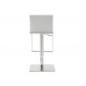 Whiteline Modern Living Clay Barstool - White - Rear - Whiteline Modern Living Clay Barstool - White - Rear