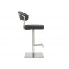 Whiteline Modern Living Maureen Barstool - Dark Grey - Side - Whiteline Modern Living Maureen Barstool - Dark Grey - Side