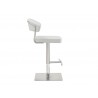 Whiteline Modern Living Maureen Barstool - White - Side - Whiteline Modern Living Maureen Barstool - White - Side