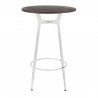LumiSource Clara Round Bar Table - White + Espresso - LumiSource Clara Round Bar Table - White + Espresso