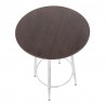 LumiSource Clara Round Bar Table - White + Espresso - LumiSource Clara Round Bar Table - White + Espresso