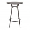 LumiSource Clara Round Bar Table - Antique + Espresso - LumiSource Clara Round Bar Table - Antique + Espresso