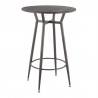 LumiSource Clara Round Bar Table - Antique + Espresso - LumiSource Clara Round Bar Table - Antique + Espresso