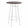 LumiSource Clara Round Bar Table - White + Espresso - LumiSource Clara Round Bar Table - White + Espresso
