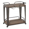LumiSource Oregon Bar Cart - Antique + Espresso - LumiSource Oregon Bar Cart - Antique + Espresso