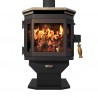 Catalyst Wood Stove With Soapstone Top - Mahogany Door - Catalyst Wood Stove With Soapstone Top - Mahogany Door
