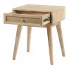 Moe's Home Collection Reed Side Table Natural - Drawer Opened - Moe's Home Collection Reed Side Table Natural - Drawer Opened