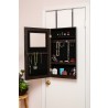 Modern Wall-Hanged Mirror Jewelry Cabinet Storage Armoire Esspresso - Opened - Modern Wall-Hanged Mirror Jewelry Cabinet Storage Armoire Esspresso - Opened