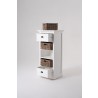 Novo Solo Halifax Grand Storage Unit With Basket Set - Angled with Drawer Opened - Novo Solo Halifax Grand Storage Unit With Basket Set - Angled with Drawer Opened