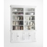 Nova Solo HALIFAX Twin Tower Hutch Bookcase w/ 10 open shelves & 2 double doors - Gray Background - Nova Solo HALIFAX Twin Tower Hutch Bookcase w/ 10 open shelves & 2 double doors - Gray Background