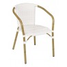 Aluminum Arm Chair W/ PVC Strap Back - CAPTIVA ARMCHAIR - White - Aluminum Arm Chair W/ PVC Strap Back - CAPTIVA ARMCHAIR - White