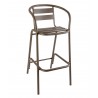 Capri Arm Barstool - Powder Coated Aluminum - Bronze/Soft Gray - Capri Arm Barstool - Powder Coated Aluminum - Bronze/Soft Gray