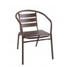 Capri Stacking Armchair - Powder Coated Aluminum - Bronze Gray - Capri Stacking Armchair - Powder Coated Aluminum - Bronze Gray