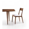 Capri Dining Chair In Solid Walnut And White and Table - Capri Dining Chair In Solid Walnut And White and Table